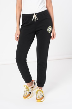 New Balance, Pantaloni sport cu aplicatie logo Essentials Athletic, Negru New Balance, Pantaloni sport cu aplicatie logo Essentials Athletic, Negru