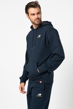 New Balance, Hanorac relaxed fit cu logo brodat Essentials, Bleumarin/Alb/Oranj New Balance, Hanorac relaxed fit cu logo brodat Essentials, Bleumarin/Alb/Oranj