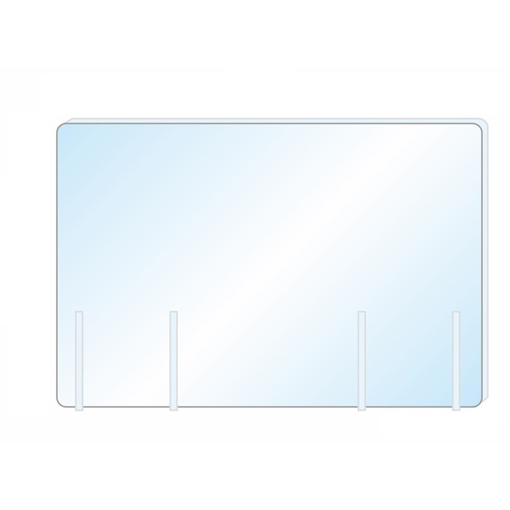 Прозрачен защитен акрилен панел без отвор за сервиране 90 х 60 см