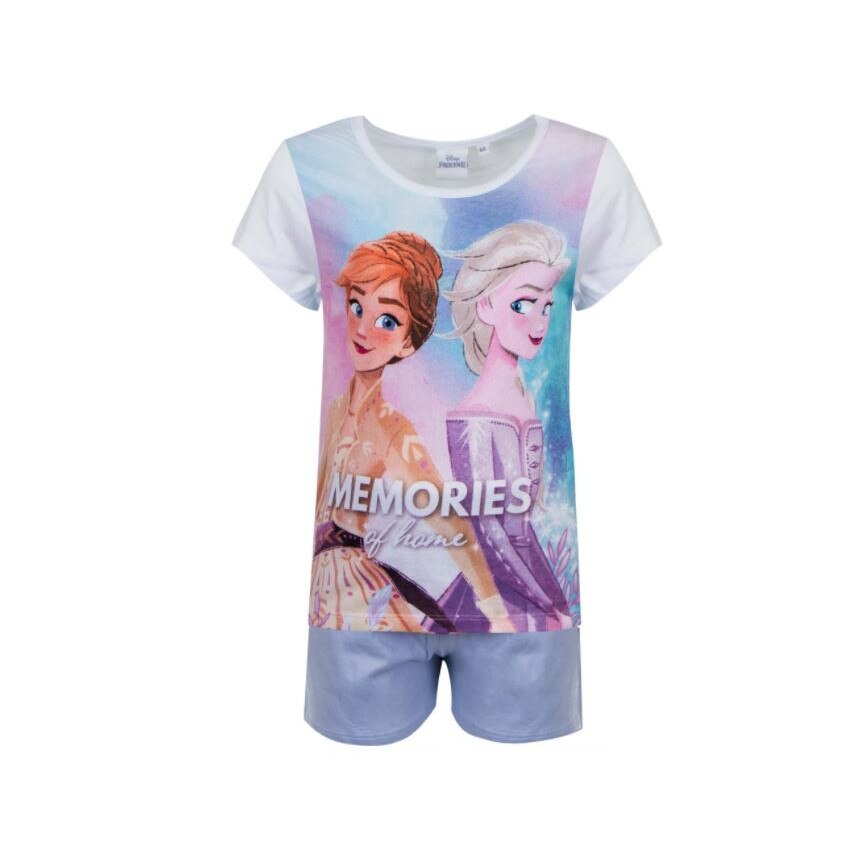 Pijama Frozen Memories maneca scurta 9352, Bleu