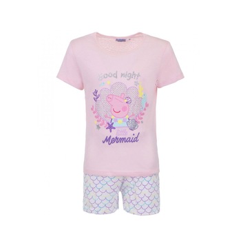 Pijama Peppa Pig maneca scurta 9366, Roz Pijama Peppa Pig maneca scurta 9366, Roz
