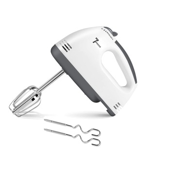 Mixer de mana , 7 viteze + Turbo, Alb-Negru JRH® Mixer de mana , 7 viteze + Turbo, Alb-Negru JRH®