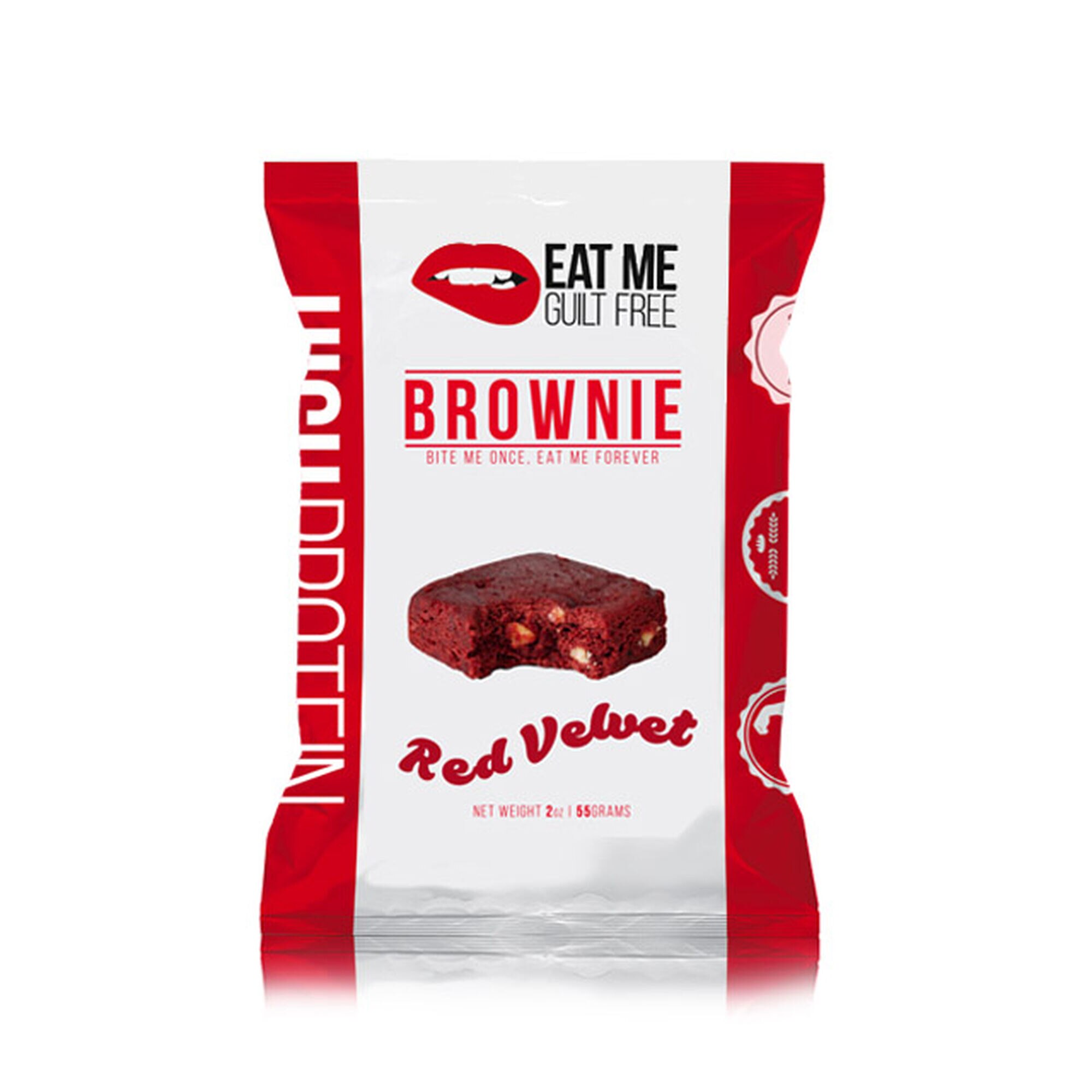 Prajitura Proteica cu Aroma de Red Velvet, GNC Eat Me® Guilt Free Brownie , 55 g