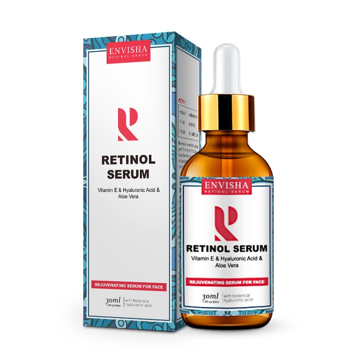 Серум за лице с хиалуронова киселина, Retinol Serum 2.5%, Витамин Е, Алое Вера, Envisha Sevich, 30 мл
