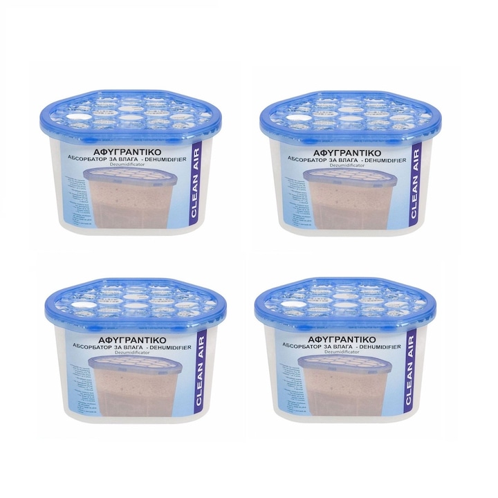 Set 2x Dezumidificator de aer Humistop + 2x rezerve 280g, Gri