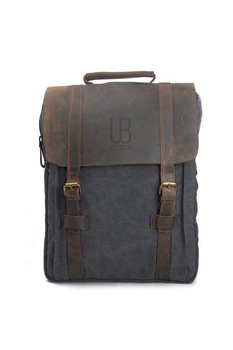 Rucsac din piele naturala si material textil URBAN BAG Lugano – Negru Rucsac din piele naturala si material textil URBAN BAG Lugano – Negru