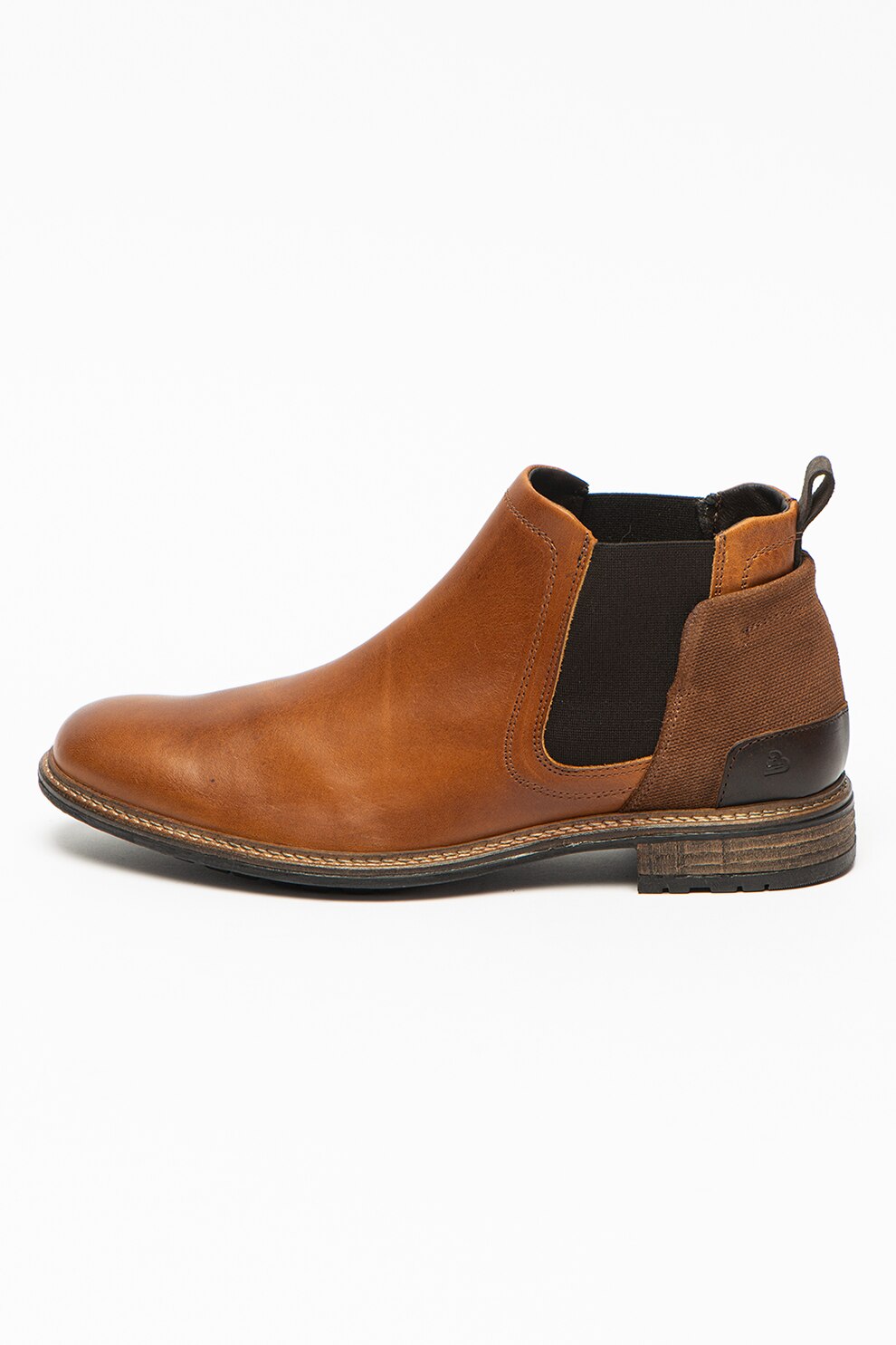Bullboxer, Ghete Chelsea de piele si piele intoarsa, Maro caramel