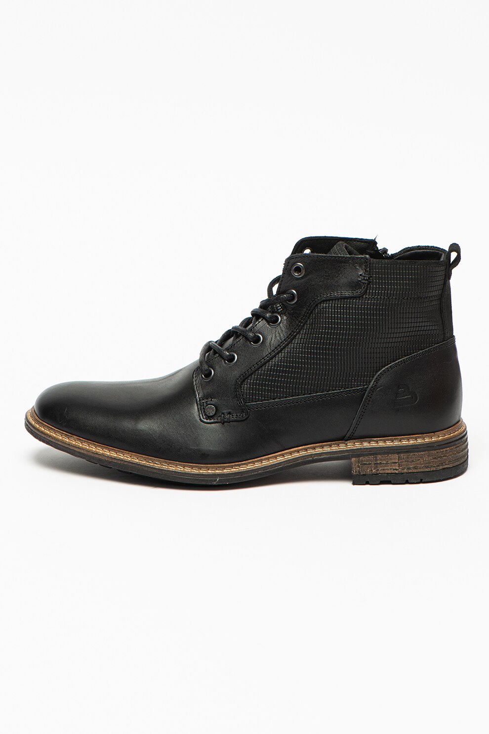 Bullboxer, Ghete de piele cu varf rotunjit, Negru