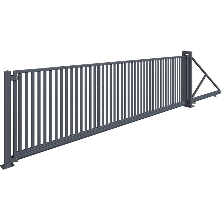 Poarta autoportanta, Todome, model 5, gri antracit, 600 cm x 180 cm