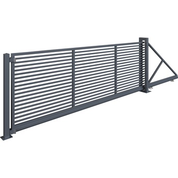 Poarta autoportanta, Todome, model 9, gri antracit, 500 cm x 180 cm Poarta autoportanta, Todome, model 9, gri antracit, 500 cm x 180 cm