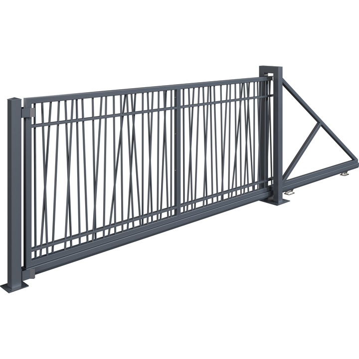 Poarta autoportanta, Todome, model 13, gri antracit, 400 cm x 180 cm