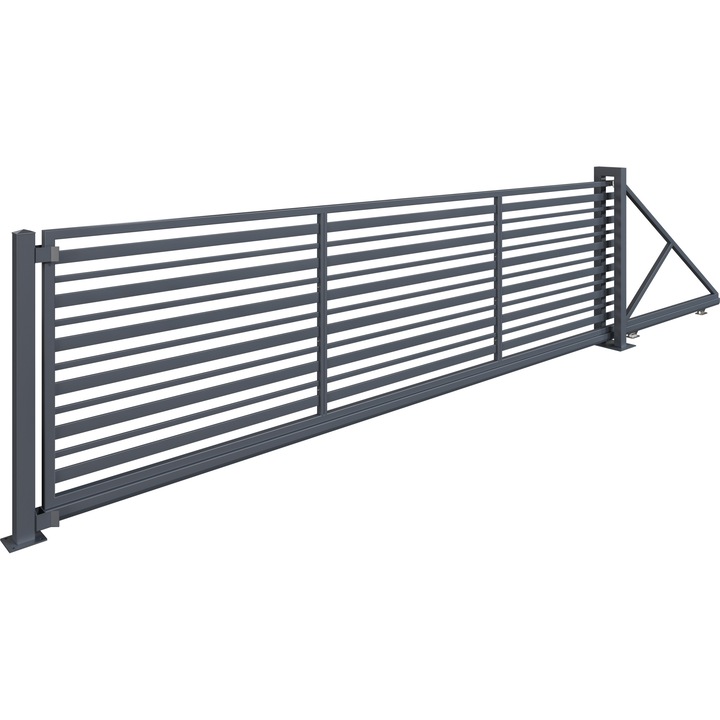 Poarta autoportanta, Todome, model 12, gri antracit, 600 cm x 180 cm