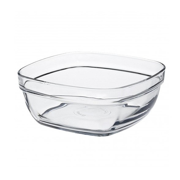Квадратна купа за салата Duralex, Lys, Закалено стъкло, 3.1 литра, Прозрачен