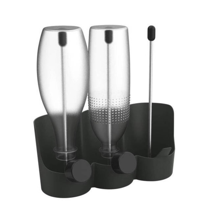 Suport 3 compartimente scurgere si uscare sticle FILIA, 29x27x12,5 cm, WENKO