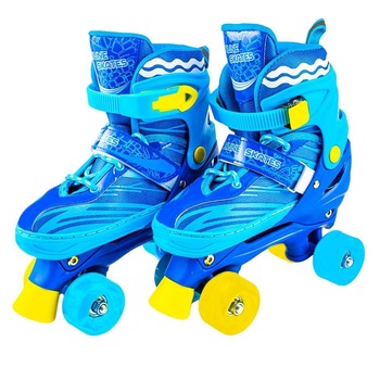 Patine cu rotile Reglabile, Albastre, marimea 39-42, Robentoys Patine cu rotile Reglabile, Albastre, marimea 39-42, Robentoys