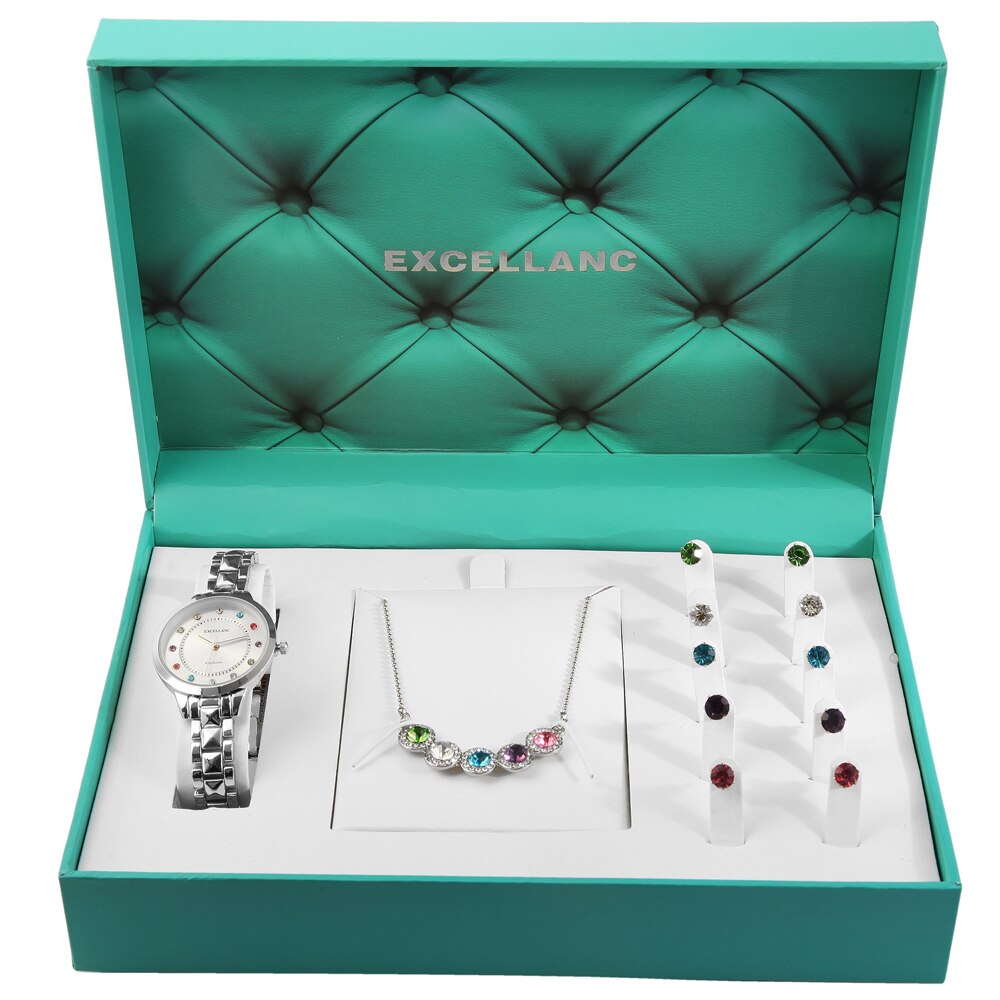 Set cadou bijuterii dama 3454,Argintiu,EXCELLANC