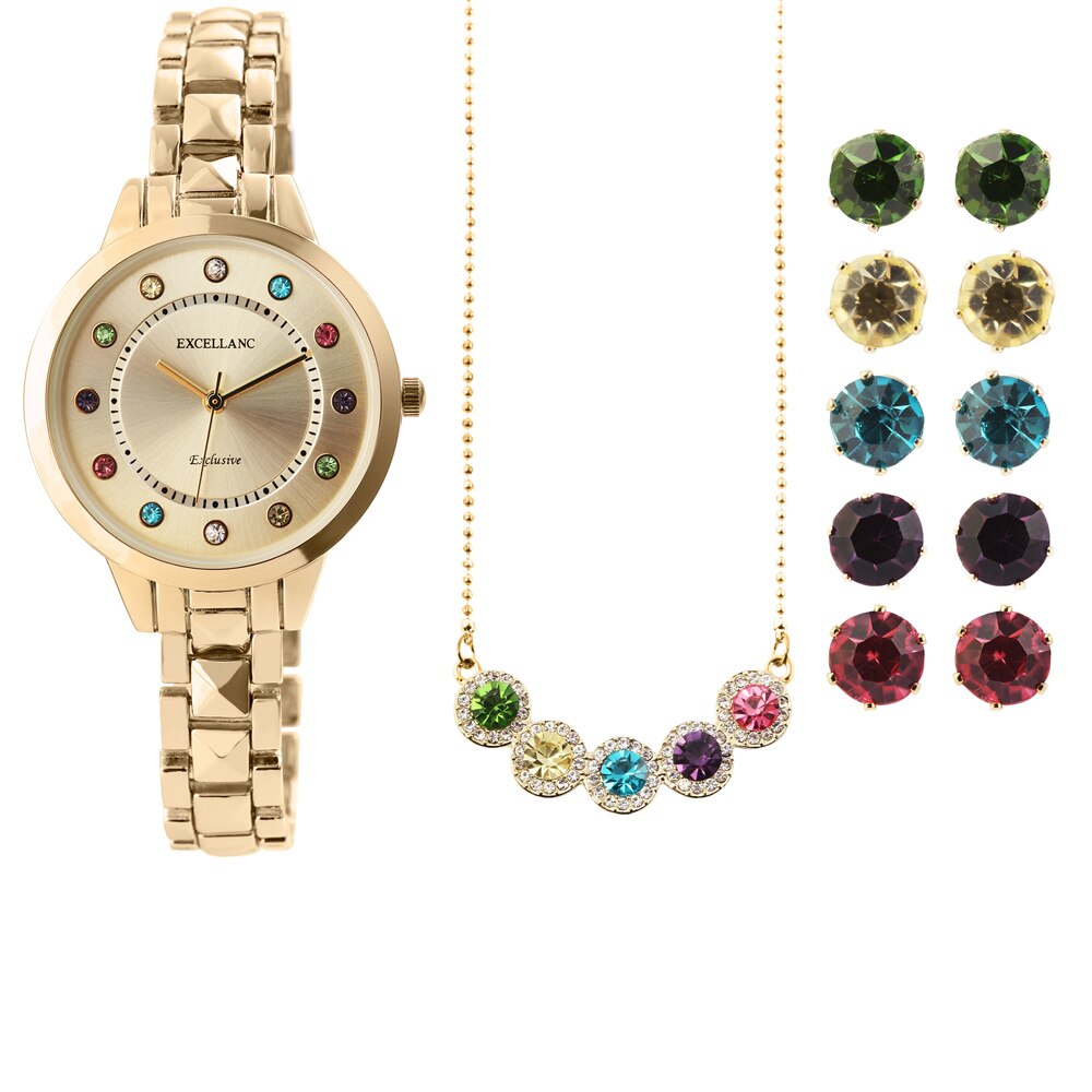 Set cadou bijuterii dama 3453,Auriu,EXCELLANC