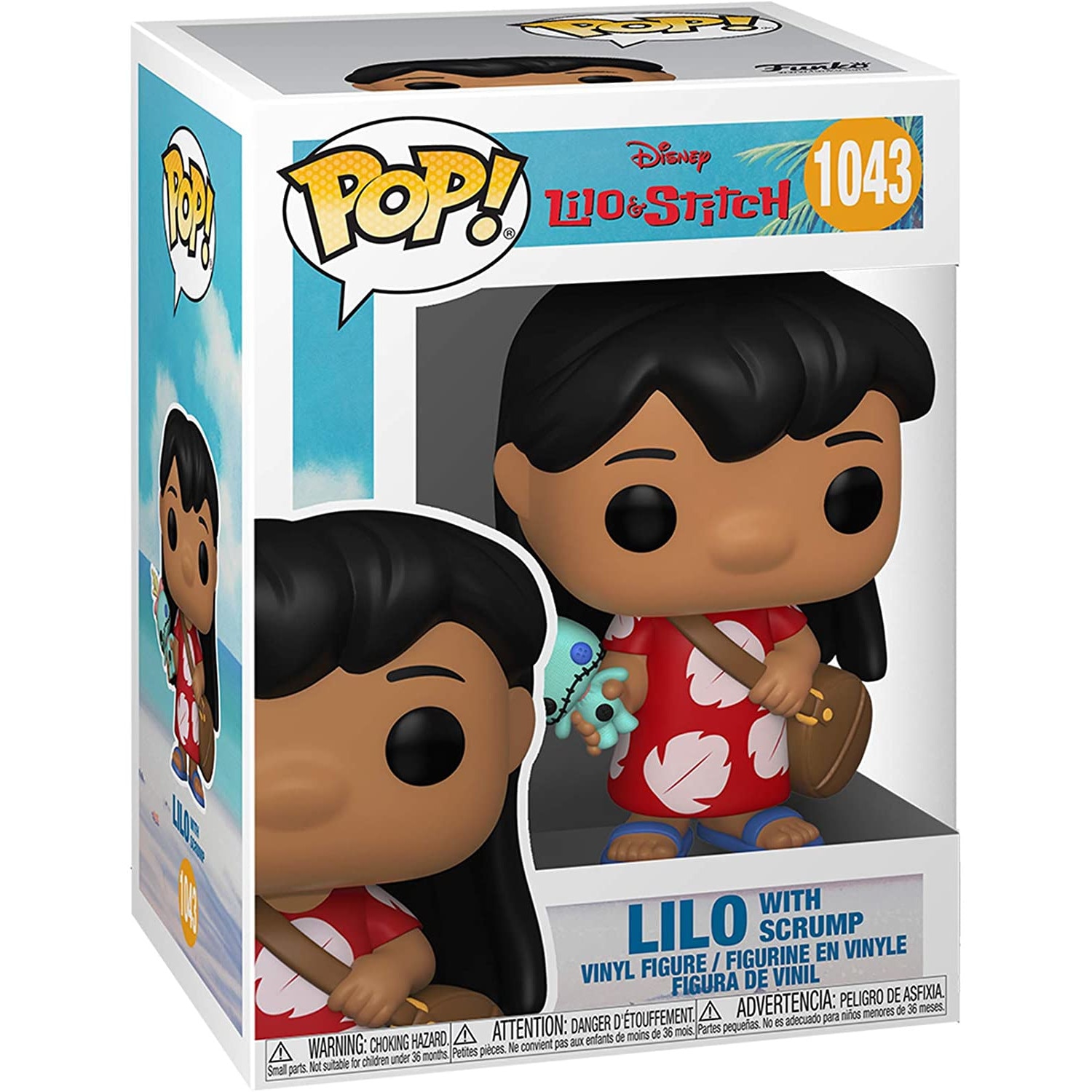 Figurina - Liloand and Stitch - Lilo with Scrump, Rosu, 9.5 cm