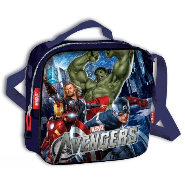 Geanta de umar termoizolanta cu magnet pentru gradinita colectia Avengers