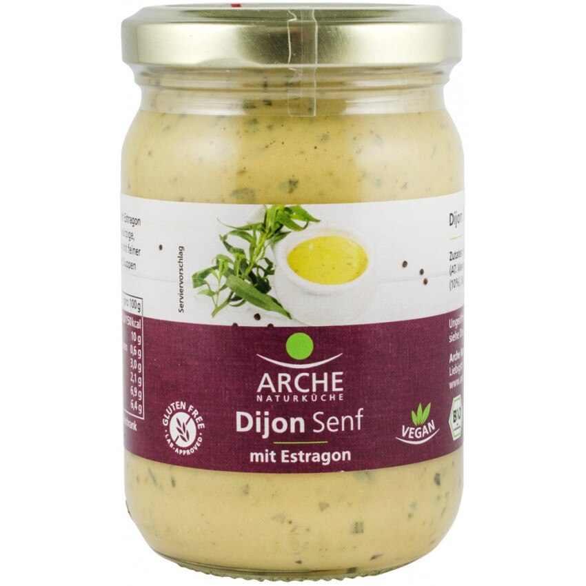 Mustar dijon bio cu Tarhon, 200ML