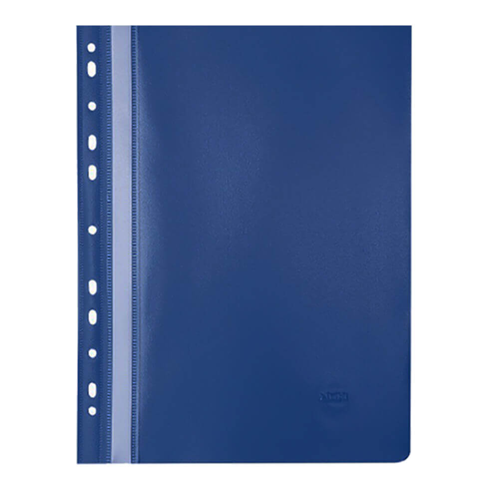 Dosar A4 Noki Plastic cu Sina si Multiperforatii, Bleumarin