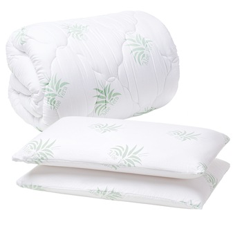 Set pilota 200x220 aloe vera si 2 perne memory aloe vera micro Set pilota 200x220 aloe vera si 2 perne memory aloe vera micro