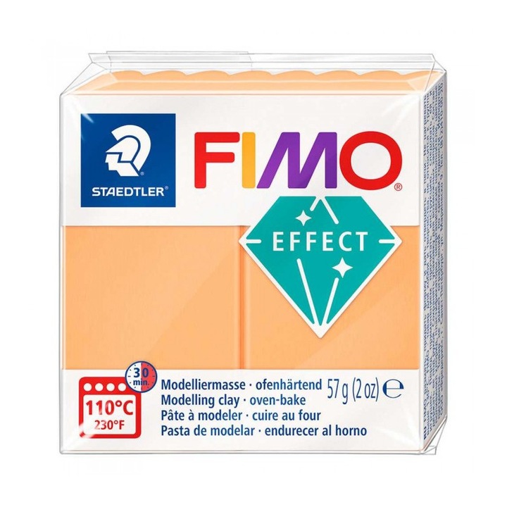 Полимерна паста FIMO Effect 57g Neon Orange