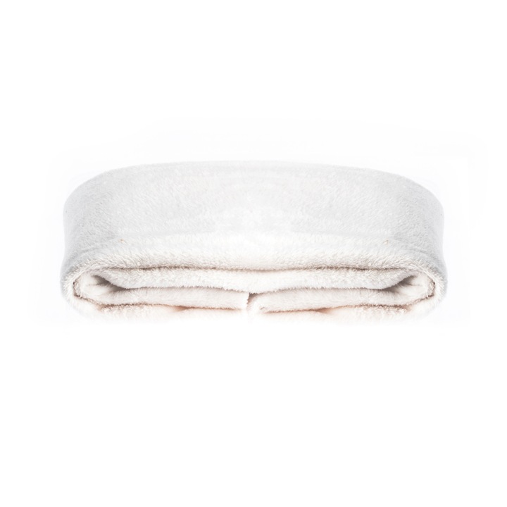 Tricotat Minky Plus, bilaterala, neteda, culoare Crem, dimensiune 50 cm x 160 cm