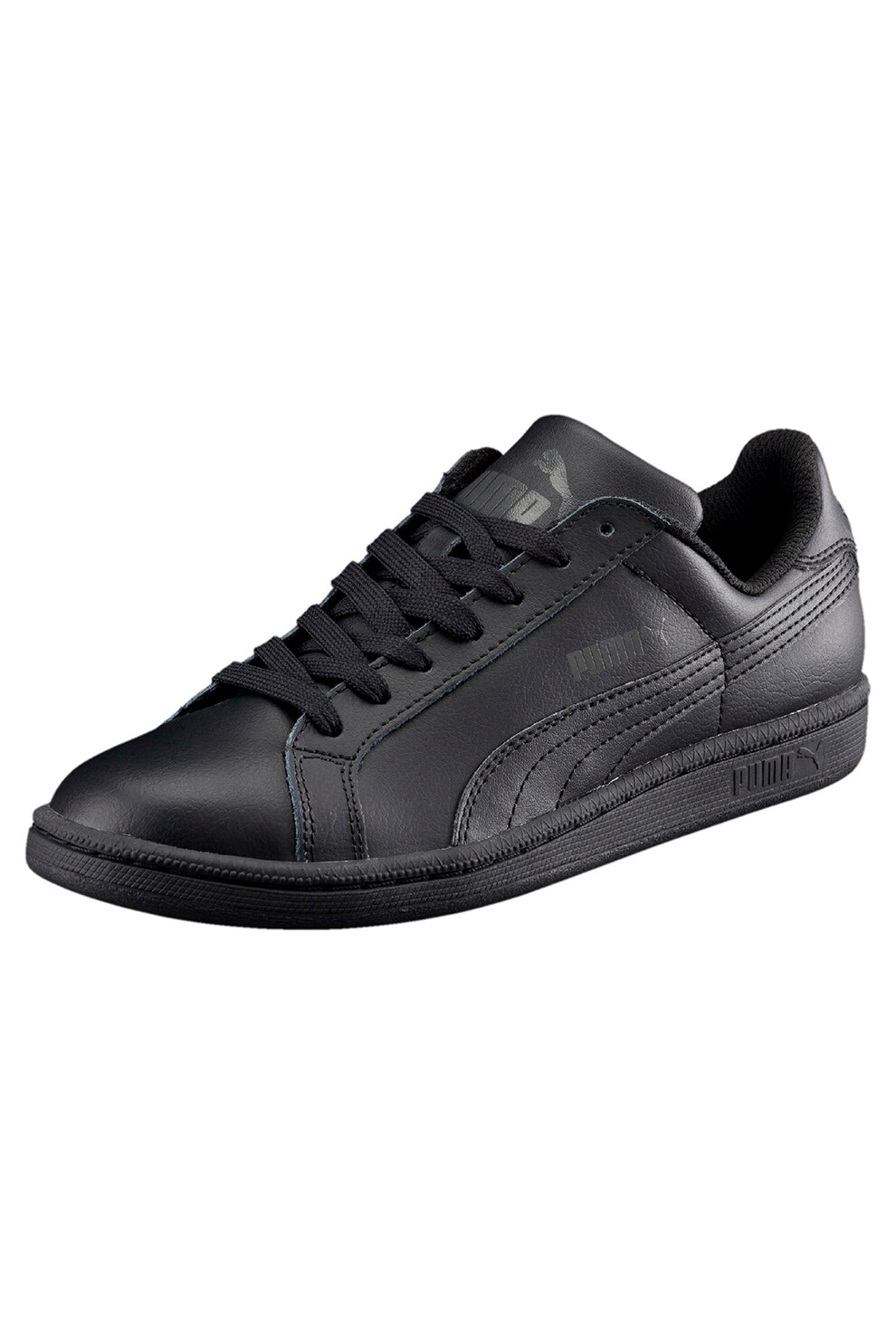 Puma, Pantofi sport de piele ecologica Smah FUN, Negru, 35.5 EU
