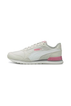 Puma, Pantofi sport cu garnituri de piele ecologica ST Runner V2, Alb prafuit Puma, Pantofi sport cu garnituri de piele ecologica ST Runner V2, Alb prafuit