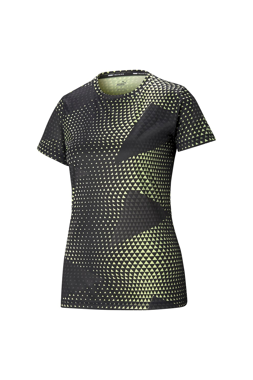 Puma, Tricou cu imprimeu pentru alergare Performance, Verde, M