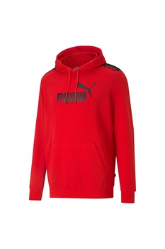 Puma, Hanorac cu imprimeu logo si buzunar kangaroo Amplified, Rosu vermilion Puma, Hanorac cu imprimeu logo si buzunar kangaroo Amplified, Rosu vermilion