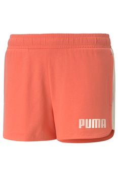 Puma, Pantaloni scurti cu talie elastica Alpha, Roz somon Puma, Pantaloni scurti cu talie elastica Alpha, Roz somon