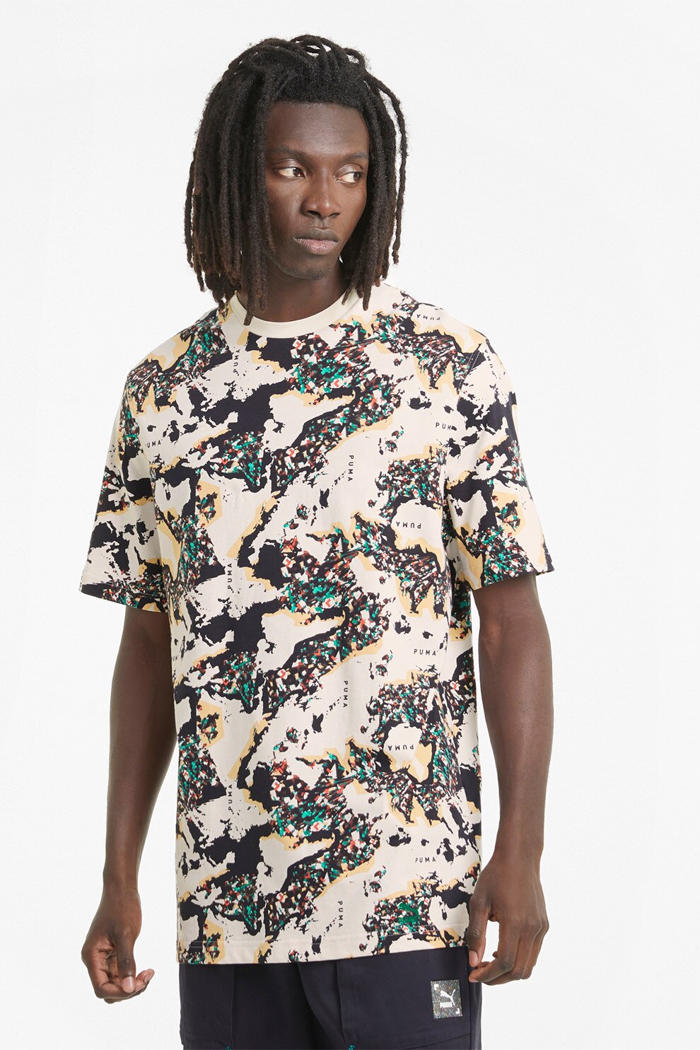 Puma, Tricou unisex cu imprimeu Re.Gen, Alb/Negru, 2XL