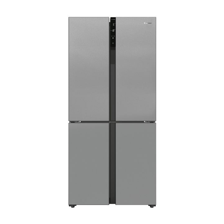 Candy CSC 818FX négyajtós hűtőszekrény, alulfagyasztós, F energiaosztály, Inox