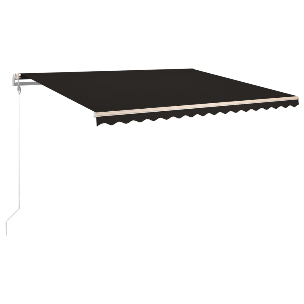 Copertina retractabila automat, vidaXL, Aluminiu-poliester, 450 x 350 cm, Antracit