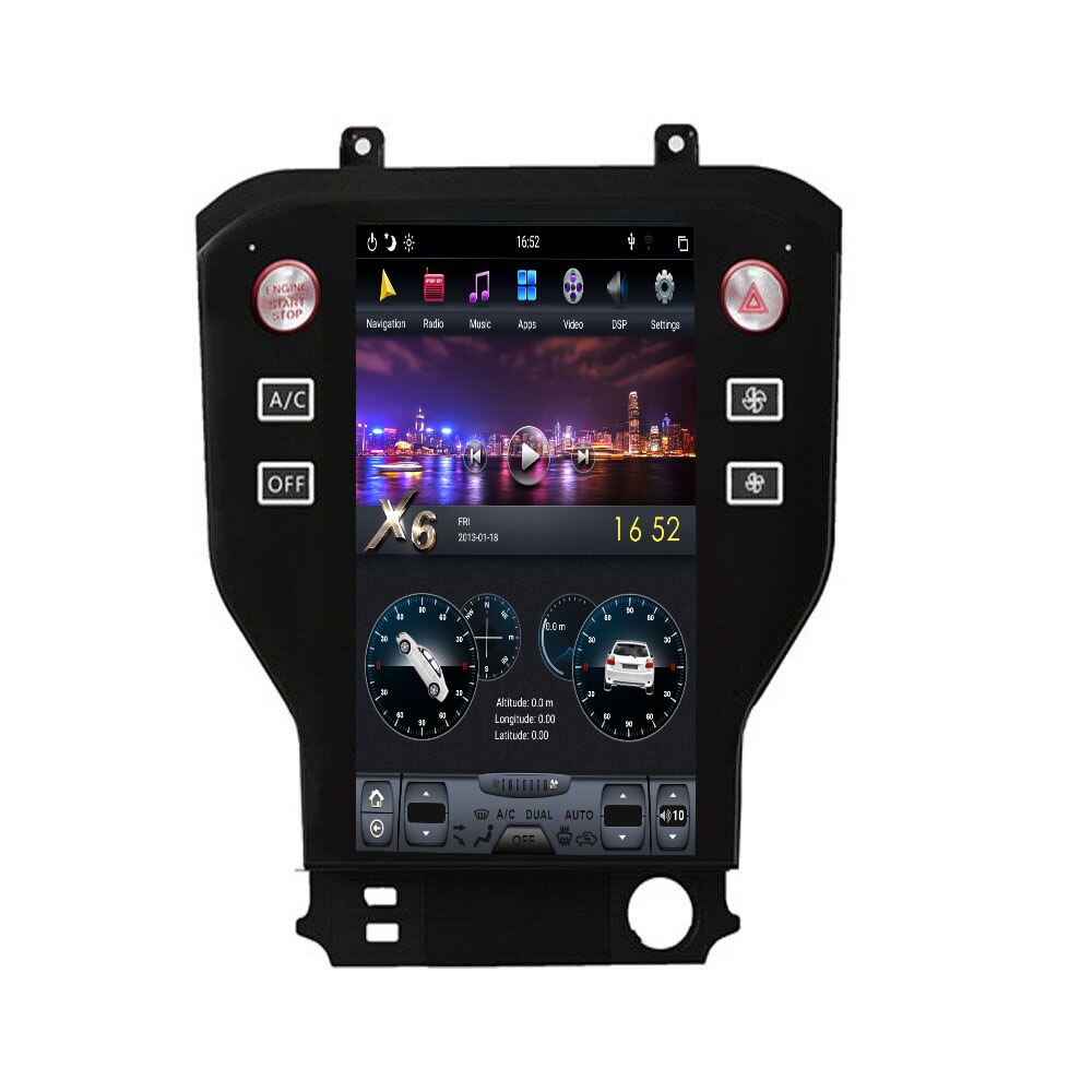 Navigatie dedicata Ford Mustang 2014- Edotec, cu Android, GPS, Bluetooth, Radio, Internet, procesor Six Core si ecran tip Tesla