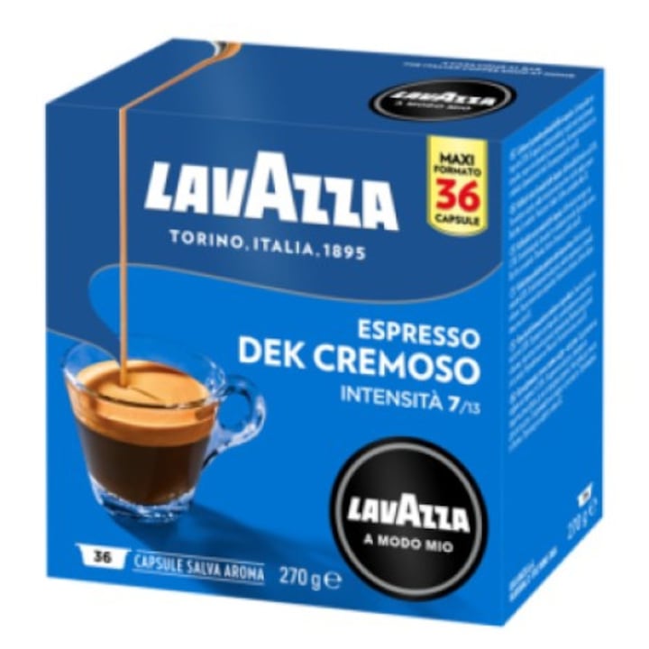 Lavazza A Modo Mio Dek Cremoso кафе капсули, 36 капсули