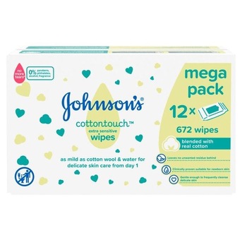 Set de 12 x Servetele umede Johnson's Baby Cotton Touch, 56 buc Set de 12 x Servetele umede Johnson's Baby Cotton Touch, 56 buc