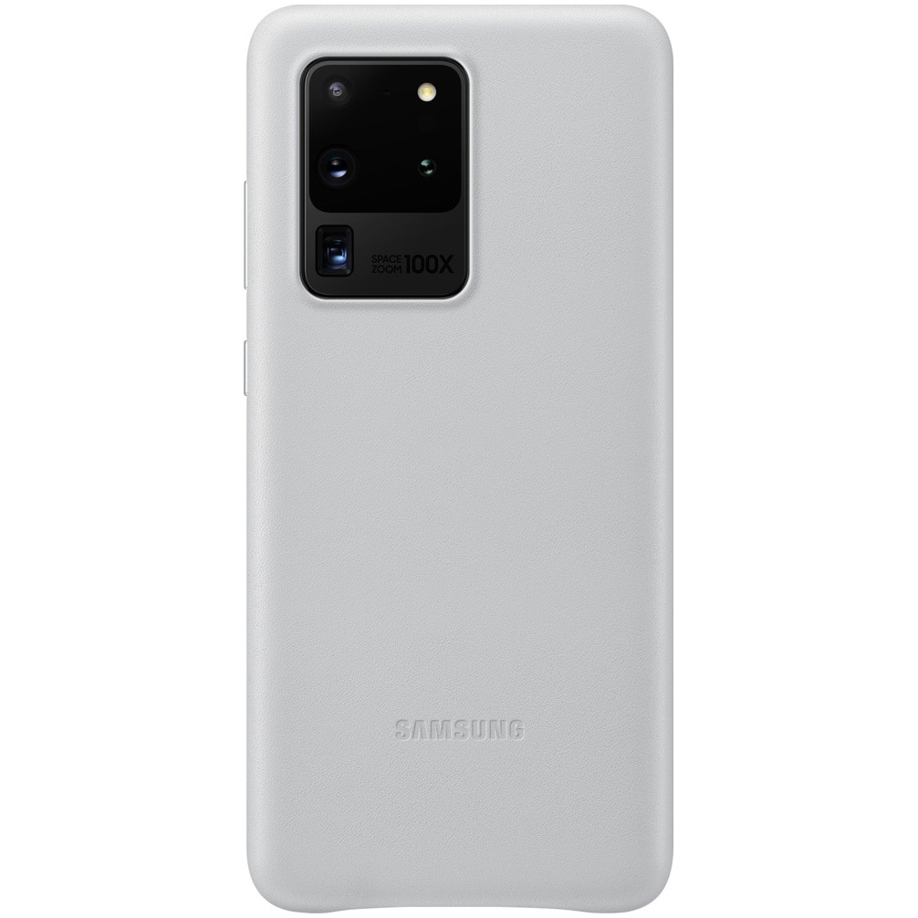 Husa de protectie Samsung Leather Cover pentru S20 Ultra, Light Gray