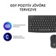Logitech MK295 Silent Vezeték nélküli billentyűzet + egér, Magyar kiosztás, Fekete