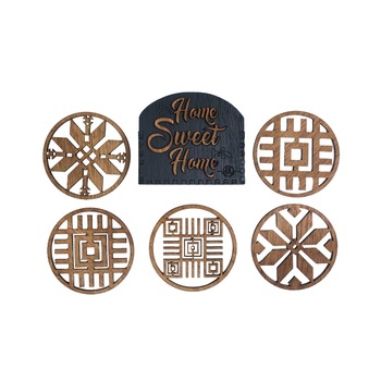 Set suporturi Personalizabil HandyHands pentru pahare Traditional 9 cm x 9 cm Set suporturi Personalizabil HandyHands pentru pahare Traditional 9 cm x 9 cm