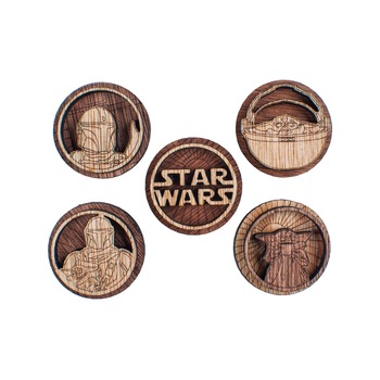 Set suporturi Personalizabil pentru pahare Starwars 9 cm x 9 cm Set suporturi Personalizabil pentru pahare Starwars 9 cm x 9 cm