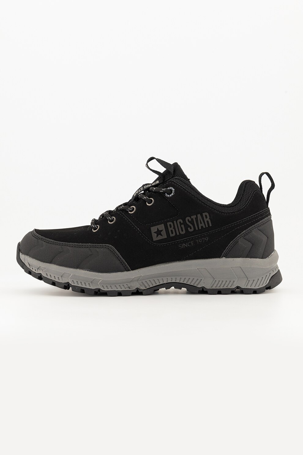 Big Star, Ghete din piele ecologica cu imprimeu logo lateral, Negru