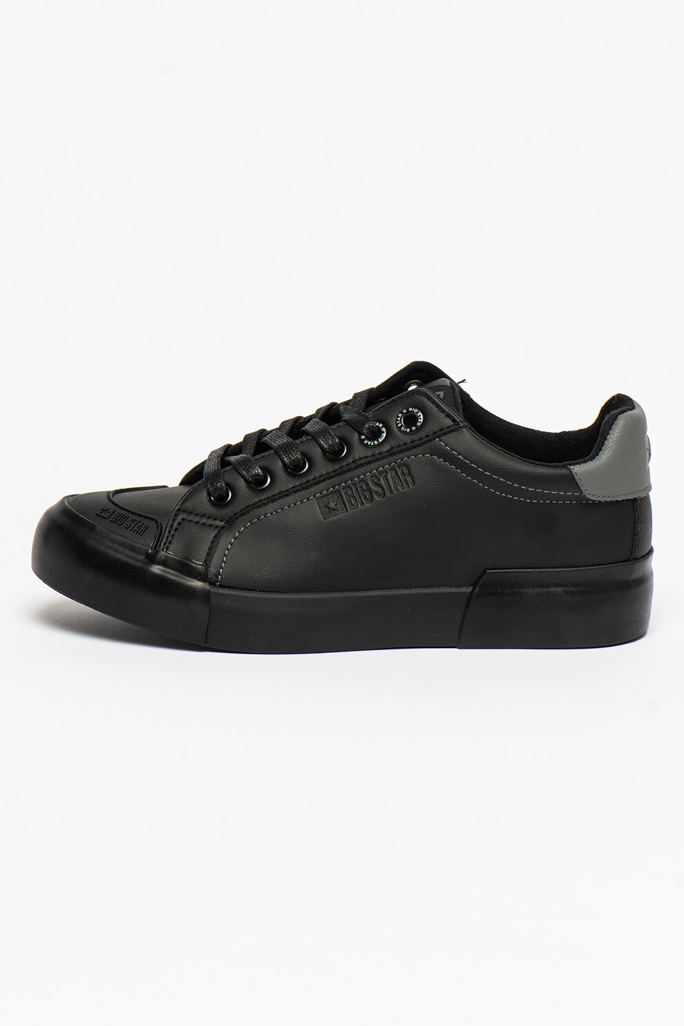 Big Star, Pantofi sport de piele ecologica, Negru/Gri