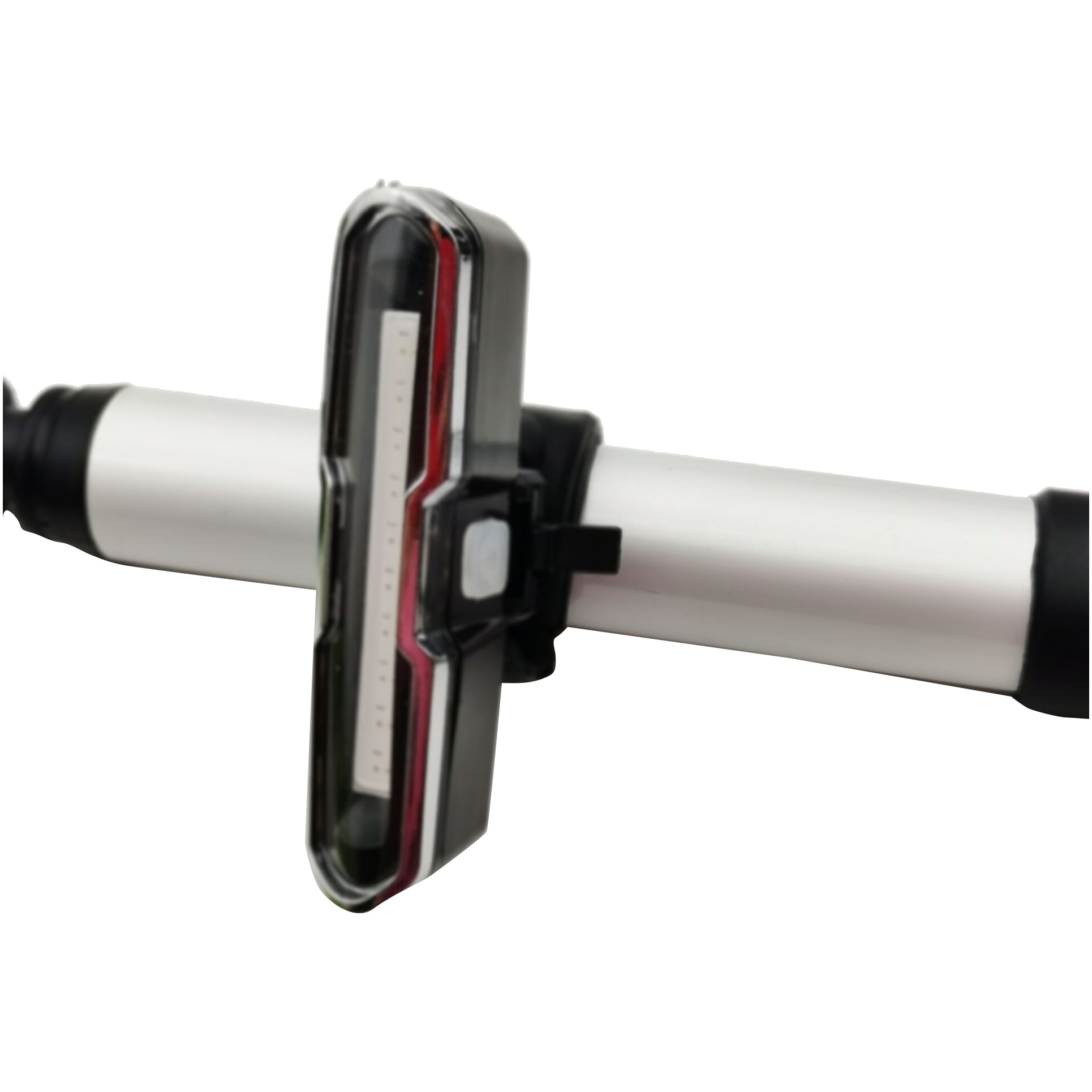 Lumina LED stop pentru bicicleta Dynamic WH2024, culoare negru, baterie 3.7V 400 mAh, reincarcabila, lumina bicolora rosu-albastru