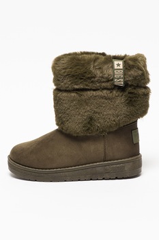 Big Star, Cizme scurte de iarna cu garnitura de blana sintetica II274124, Verde Big Star, Cizme scurte de iarna cu garnitura de blana sintetica II274124, Verde