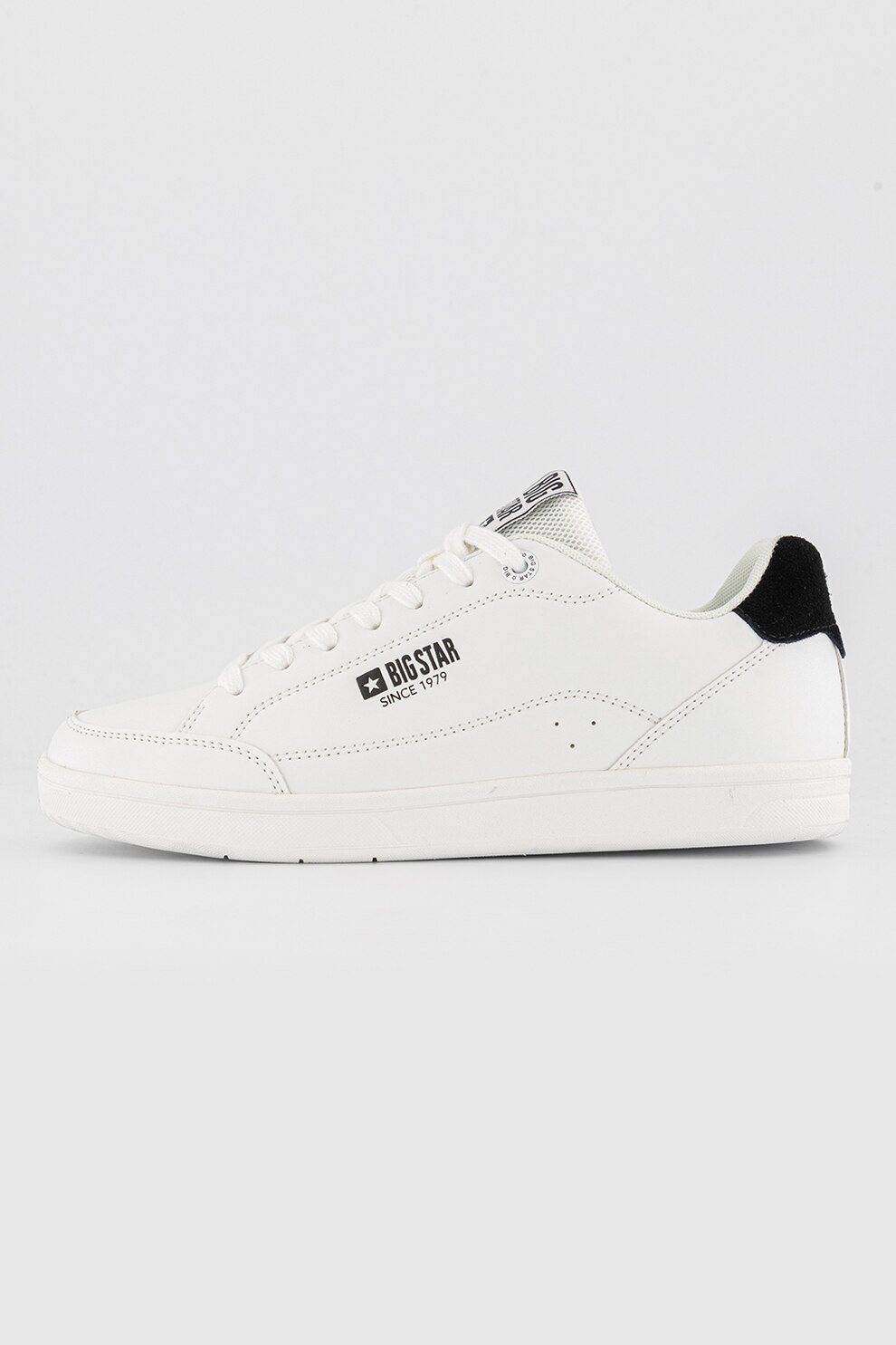 Big Star, Pantofi sport din piele ecologica, Alb optic