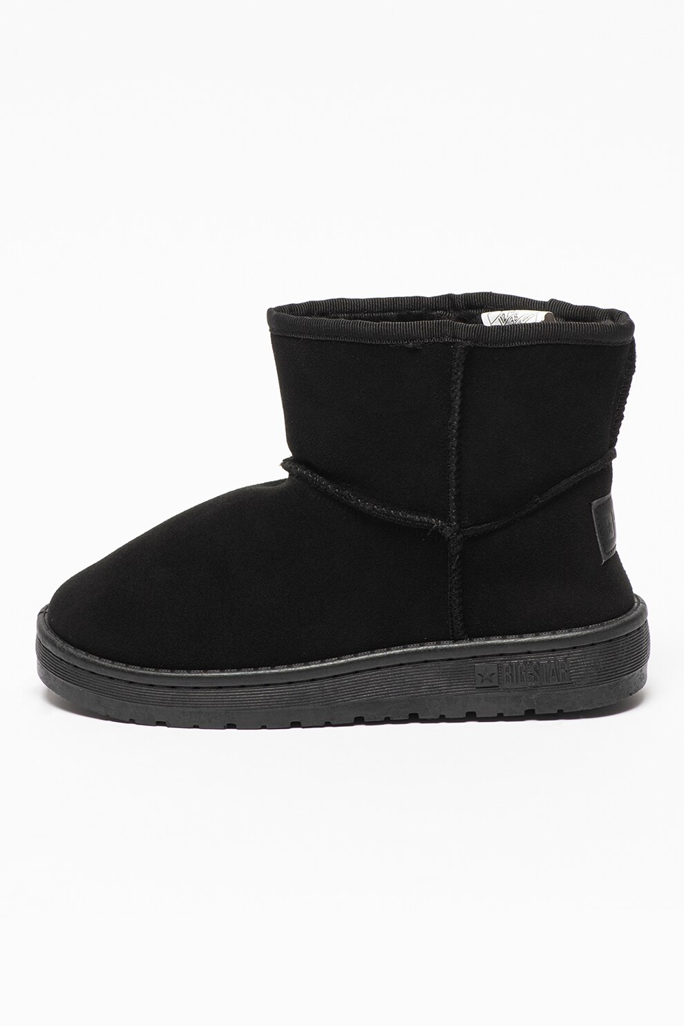 Big Star, Cizme de iarna de piele intoarsa, fara inchidere, Negru, 37