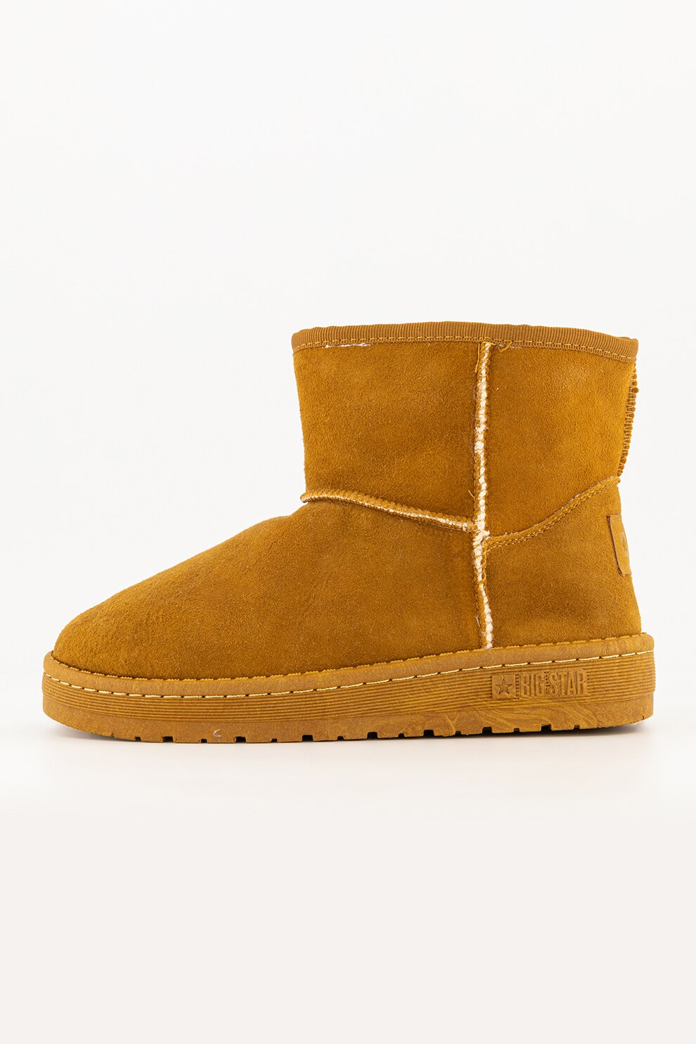 Big Star, Ghete fara inchidere din piele intoarsa, Maro caramel, 39